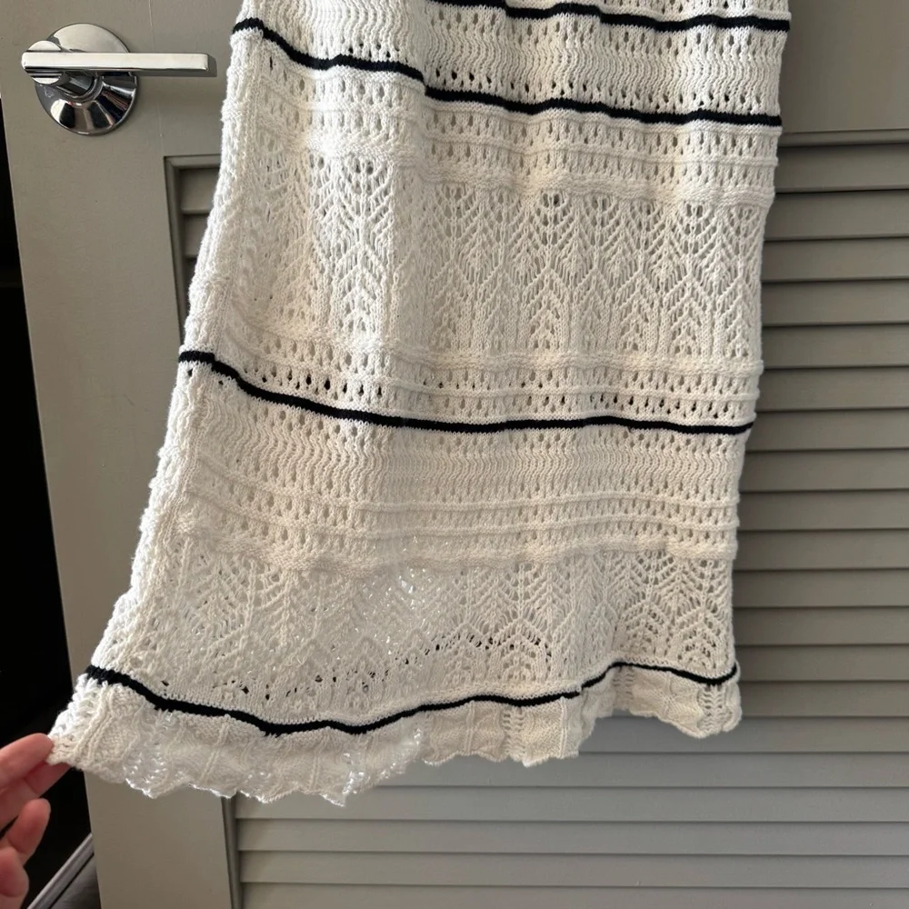 Abercrombie & Fitch White and Black Maxi Dress